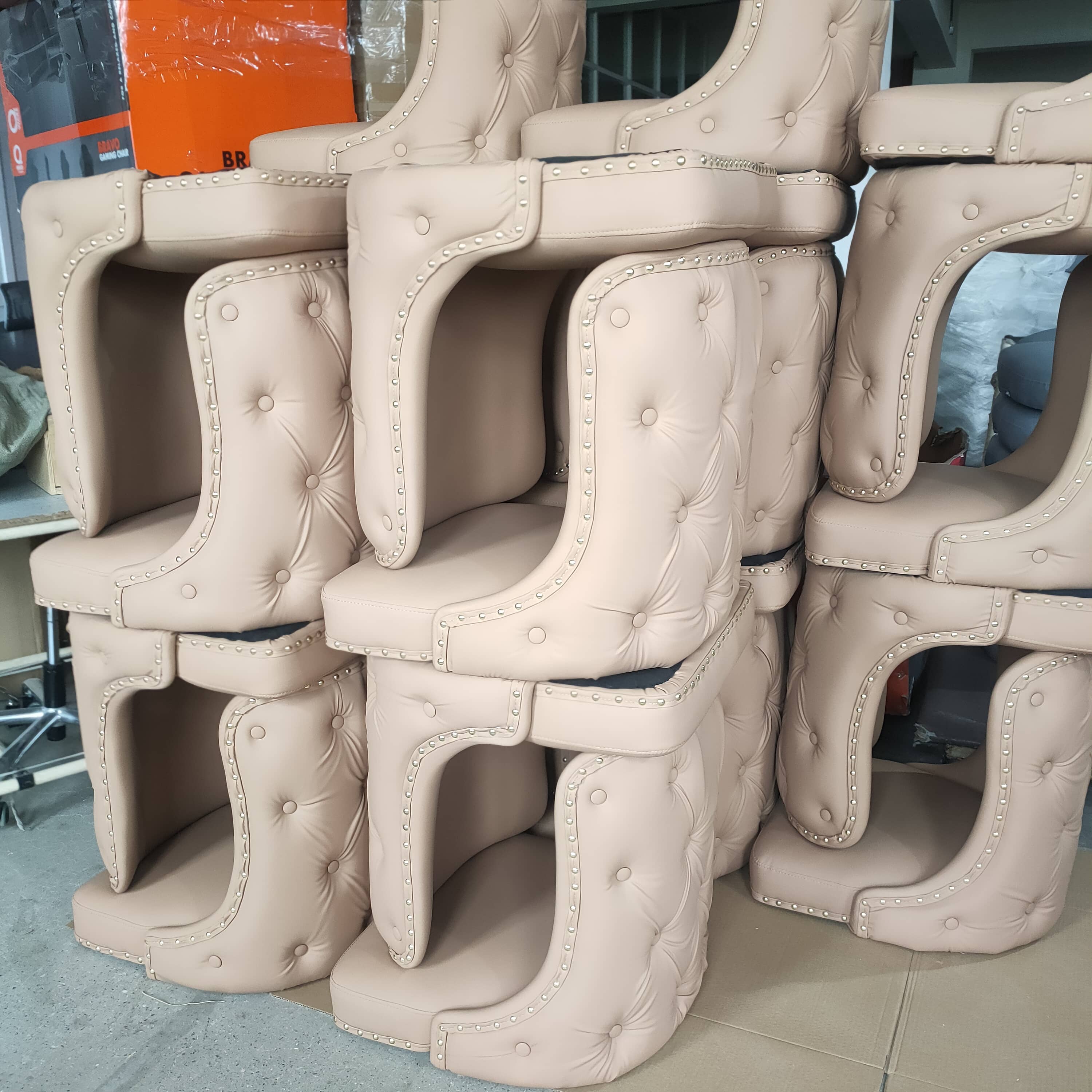 Manicure Chair Production – Golden Copper Nails Process