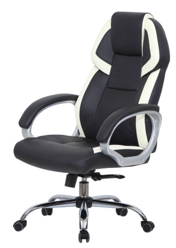 black chair with beige line