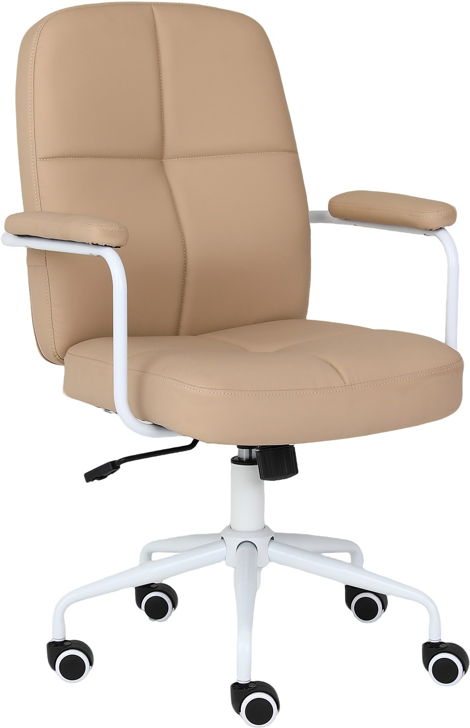 Beige simple design office chair with white frame MC-195